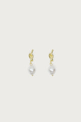 Knotted Pearl Charm Earrings