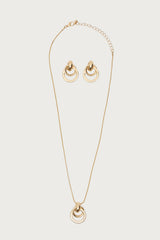 Paired Hoops Necklace & Earrings Set