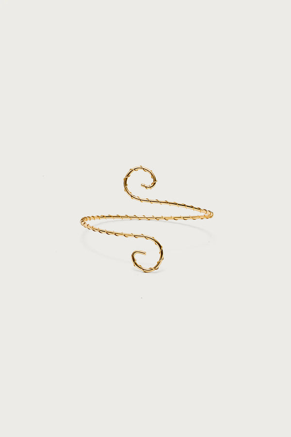 Spiral Twisted Arm Cuff view 2