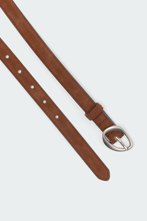 Faux Suede Slim Belt view 2