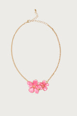 Double Flower Pendant Necklace