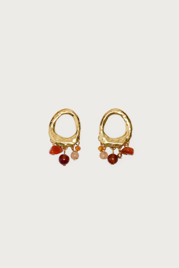 Mixed Gemstone Abstract Stud Earrings view 2