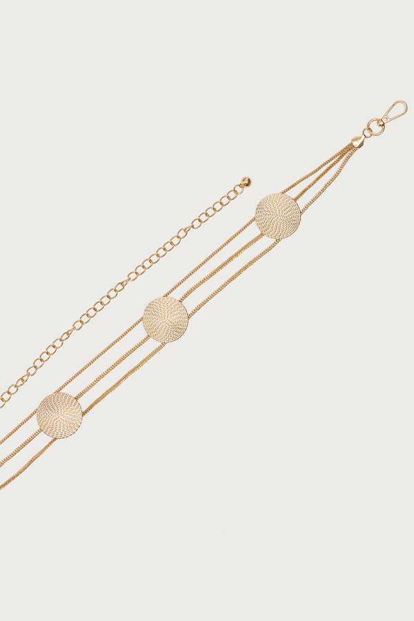 Textured Disc Triple Chain Belt view 2