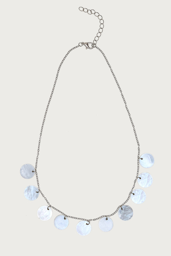 Iridescent Disc Necklace view 2