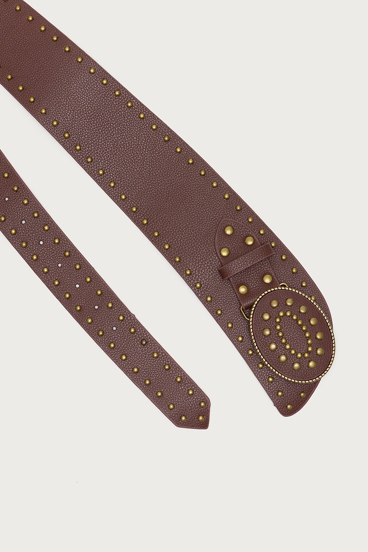 Studded Faux Leather Western Belt