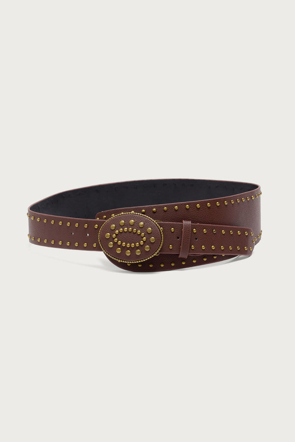 Studded Faux Leather Western Belt view 2