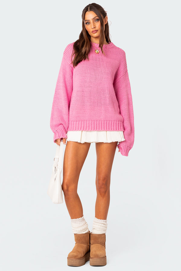 Aiden Oversized Chunky Knit Sweater view 2