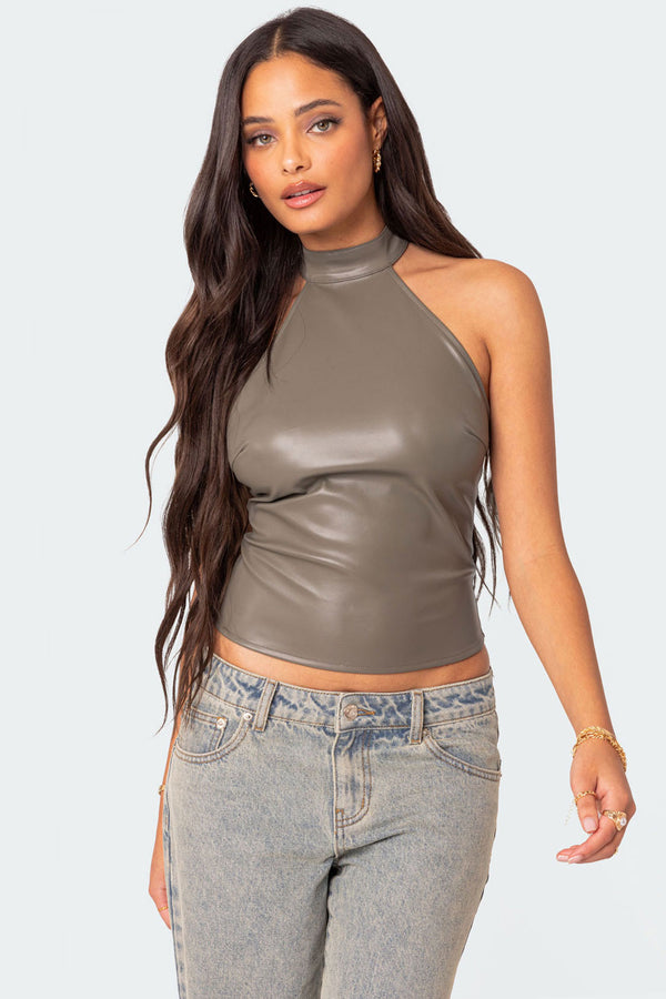 Sienna Latex Halter Top view 1