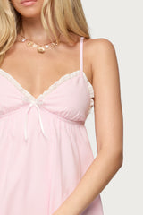Danira Pinstripe Babydoll Mini Dress