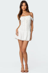 Jill Eyelet Drop Waist Mini Dress