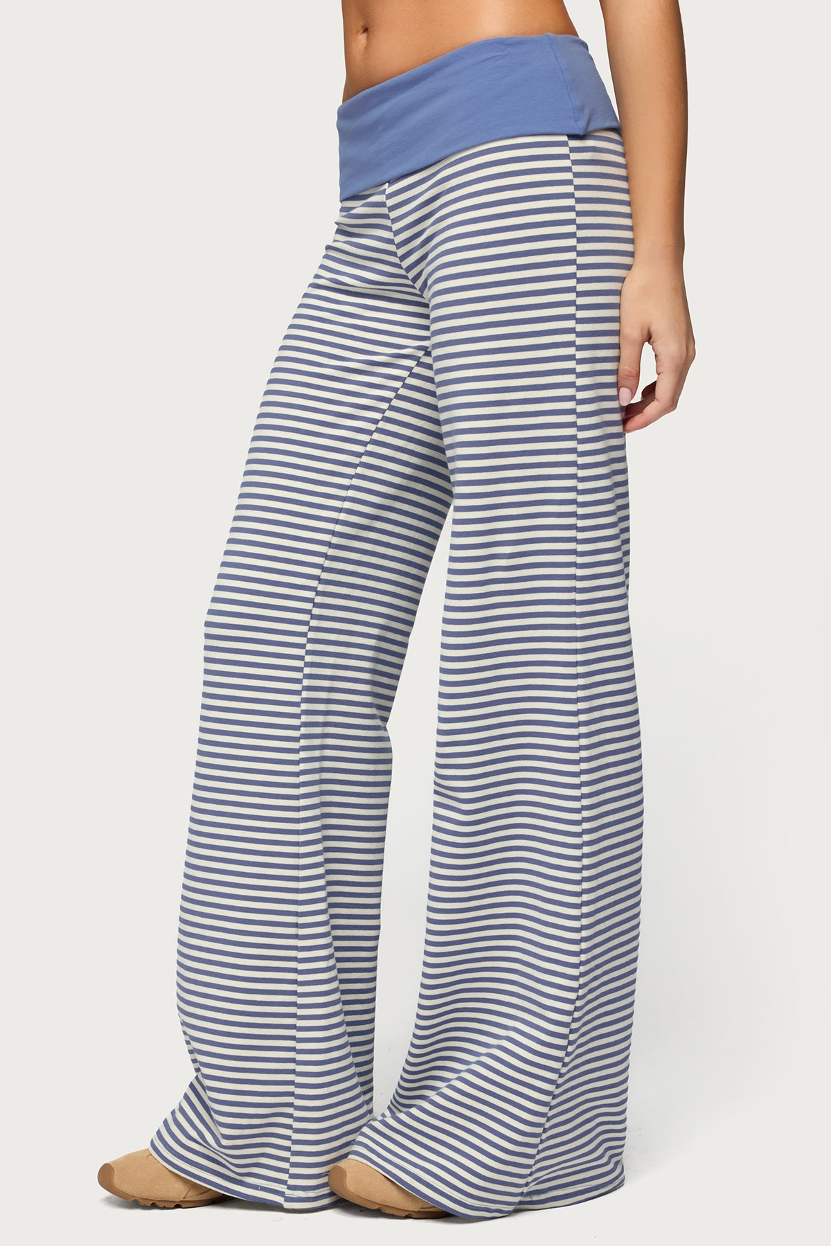 Meggy Striped Foldover Pants
