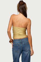 Cecilea Metallic Bandage Tube Top