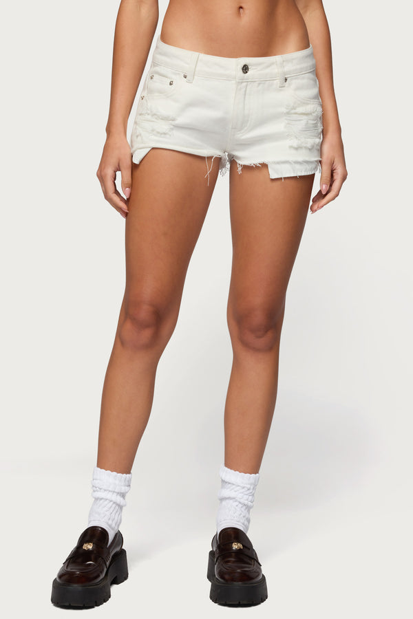 Devin Low Rise Micro Denim Shorts view 2