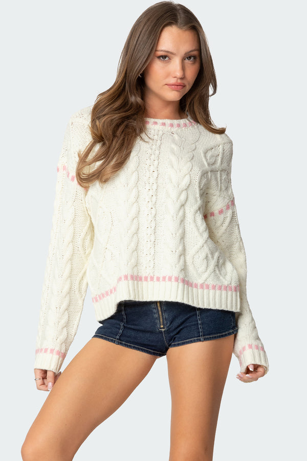 Eleni Cable Knit Sweater view 1