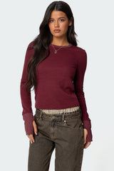 Waffle Long Sleeve T Shirt
