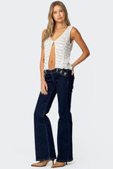 Alison Low Rise Flared Jeans