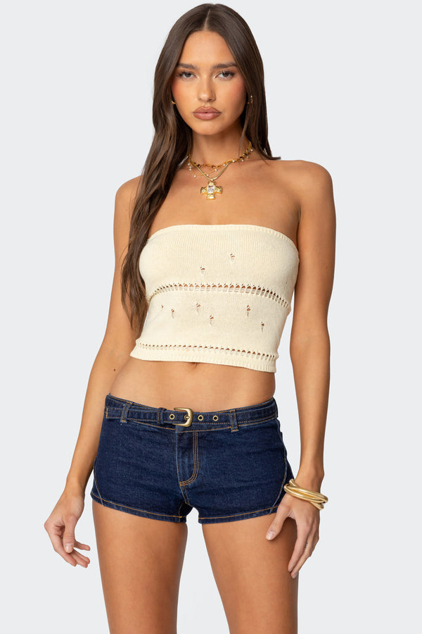 Belline Knit Strapless Top view 1