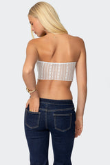 Sheer Lace Handkerchief Top