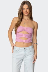 Ariella Cut Out Strapless Top