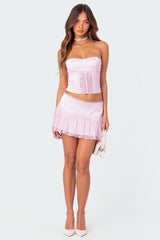 Lex Satin Effect & Lace Corset