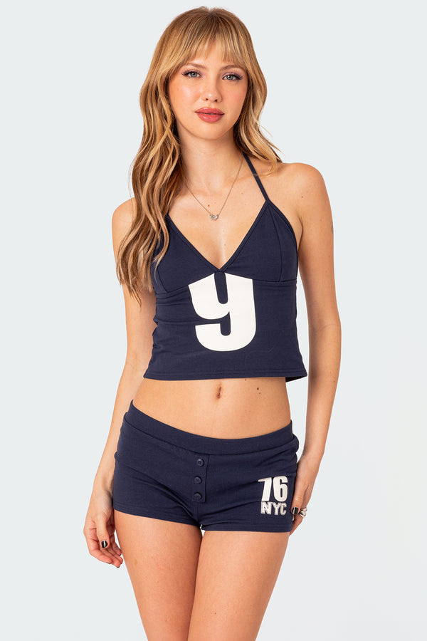 Jordan V Neck Halter Top view 1