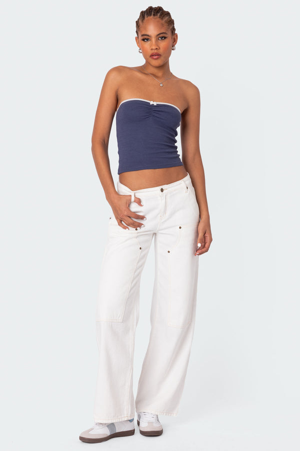 Ayla Low Rise Baggy Carpenter Jeans view 2