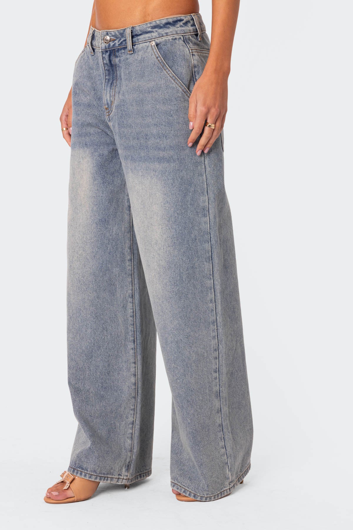 Myla Washed Low Rise Baggy Jeans