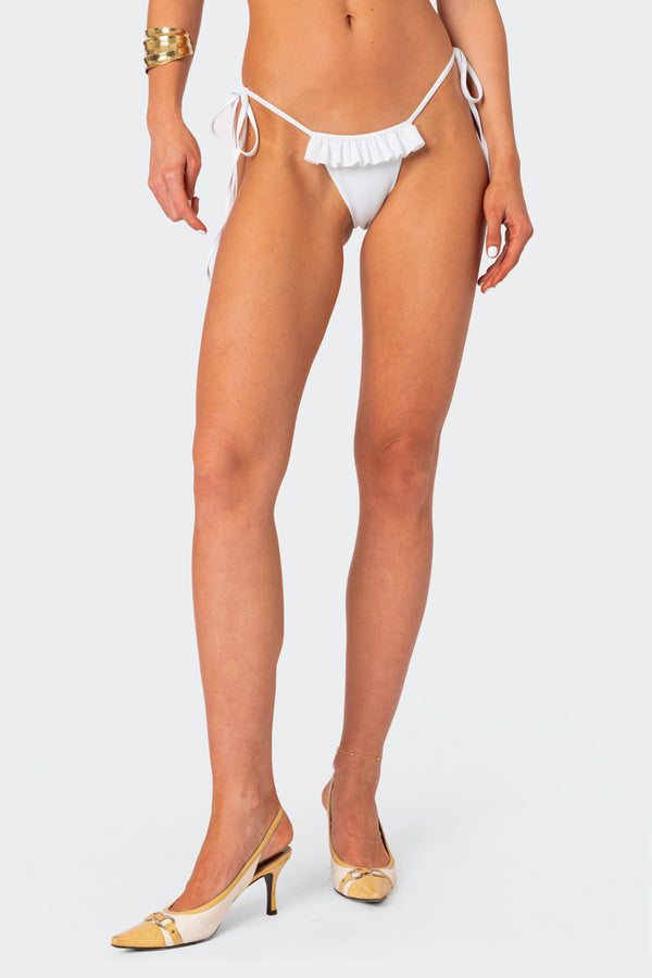 Joelle Ruffled String Bikini Bottom view 2