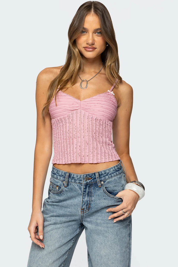 Aryah Ruffled Tank Top view 1