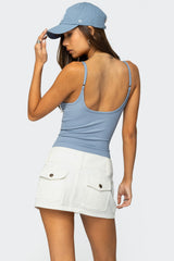 Teaghan V Neck Fitted Bodysuit