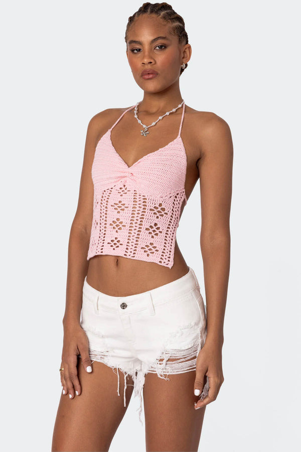 Jada Open Back Crochet Top view 1