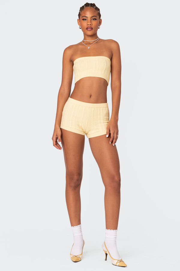 Raegan Cable Knit Shorts view 1