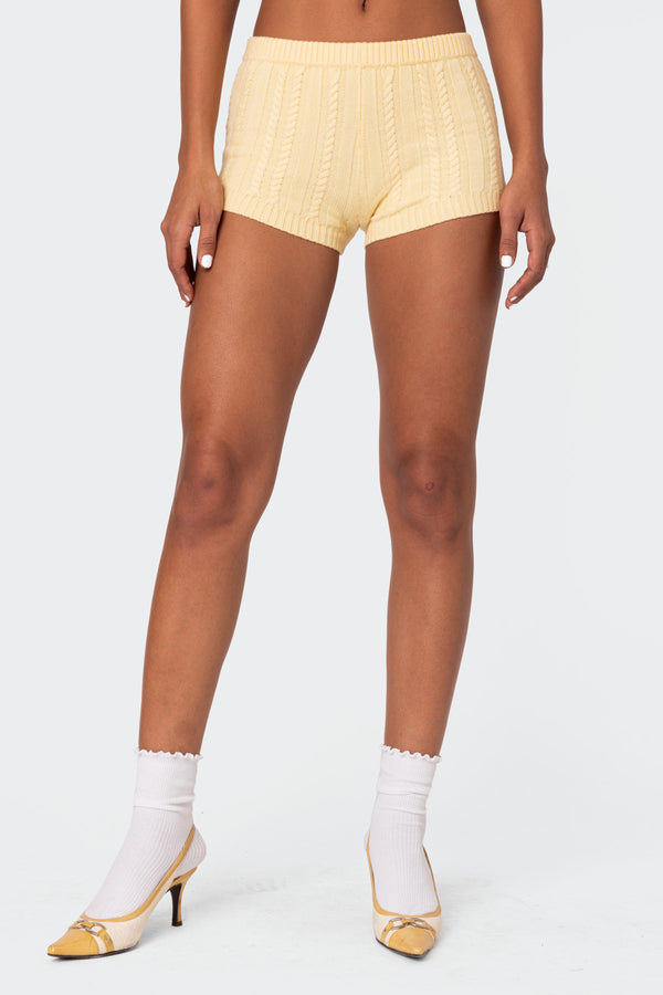 Raegan Cable Knit Shorts view 2