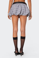 Plaid Bubble Micro Skort