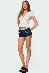 Antonella Cotton Button Up Top