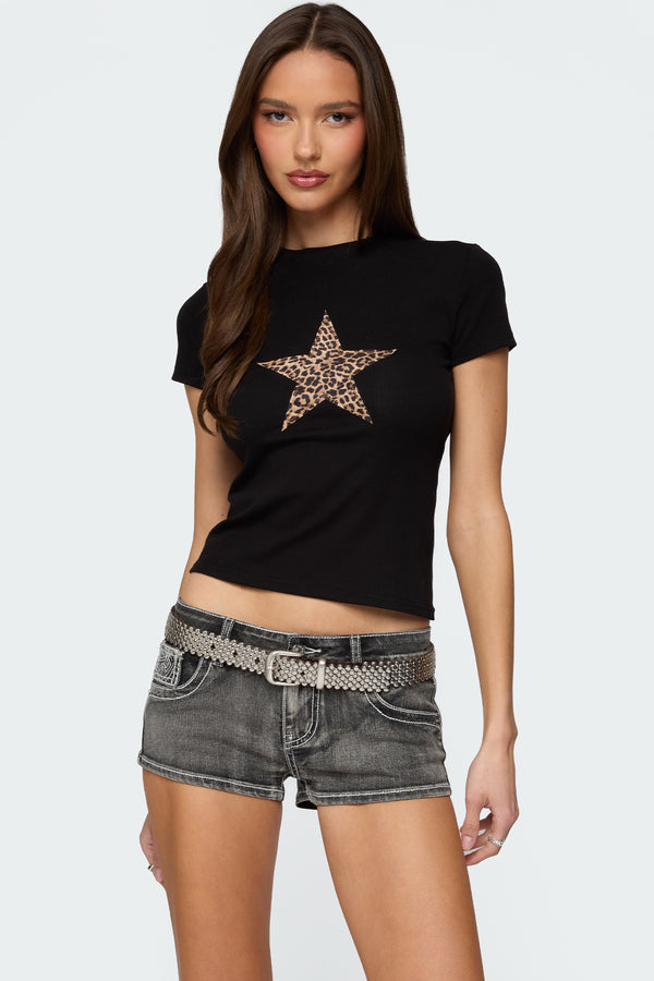 Narla Leopard Star T Shirt view 2