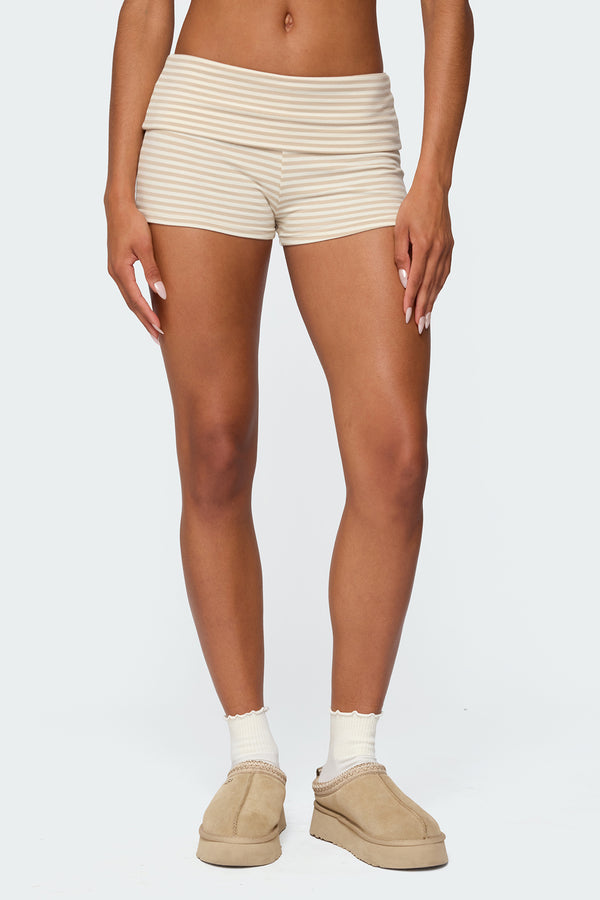 Kodi Striped Fold Over Shorts view 2