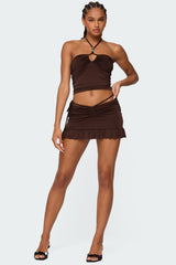 Koda Ruched Mini Skirt