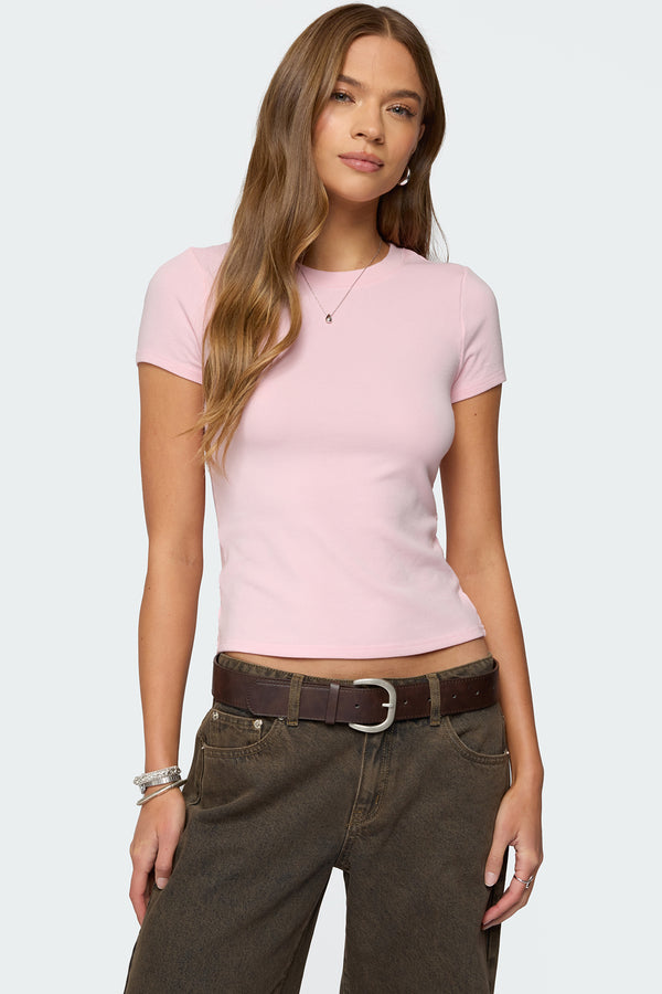 Daphney Ribbed T Shirt view 1