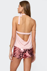 Rivere Split Front Halter Top
