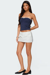Built In Bra Polka Dot Top