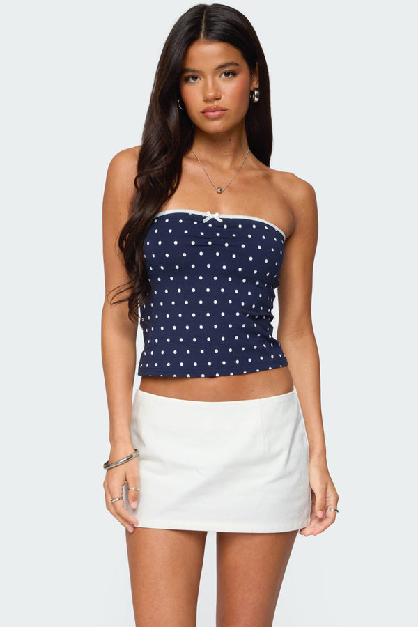 Built In Bra Polka Dot Top view 1