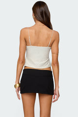 Metallic & Sequin Textured Tank Top