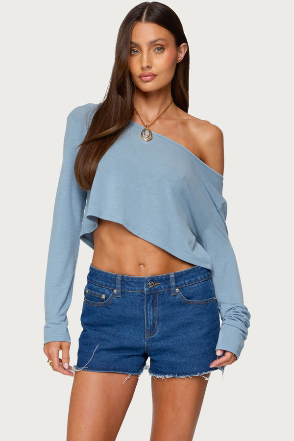 Cropped Off Shoulder Top view 1
