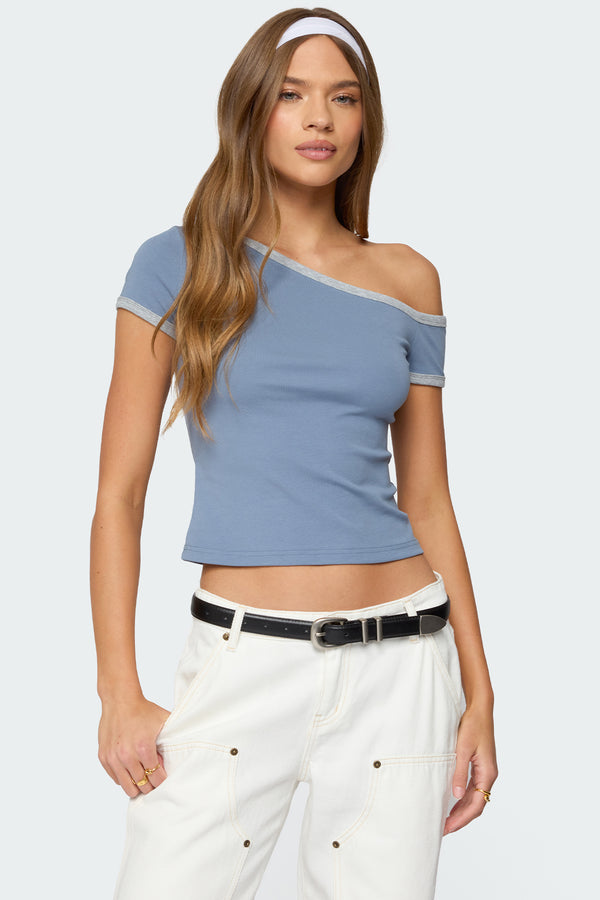 Lorna Contrast Off Shoulder Top view 1