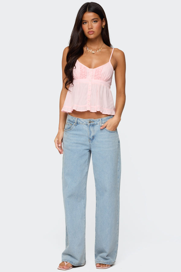 Halsey Ruffle Tank Top view 2