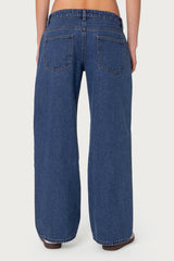Petite Raelynn Washed Low Rise Baggy Jeans
