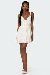 Bennett Eyelet Corset Mini Dress