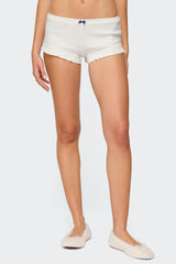 Avalon Dotted Pointelle Ruffle Shorts