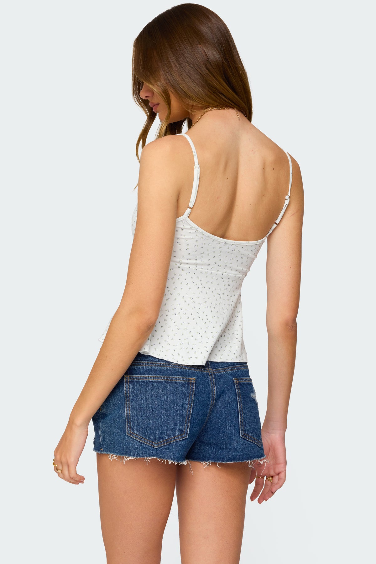 Kelli Floral Babydoll Tank Top